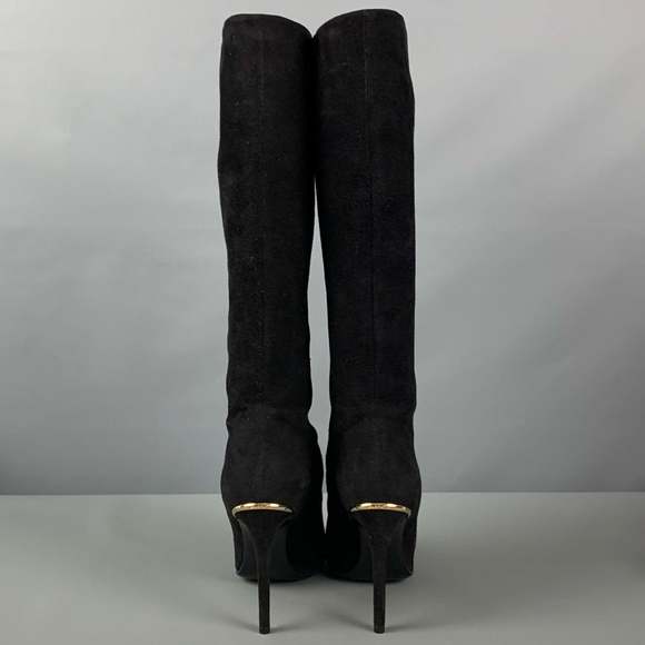 LOUIS VUITTON Black Suede Pull On Boots - Picture 3 of 8